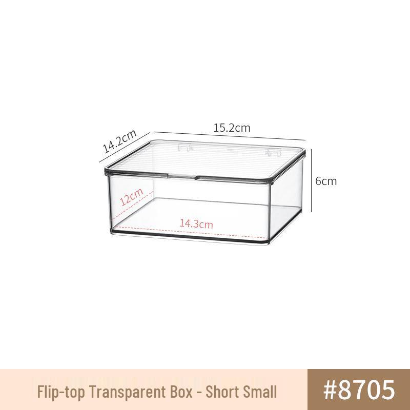 Clear Acrylic Jewelry and Cosmetics Storage Box with Lid