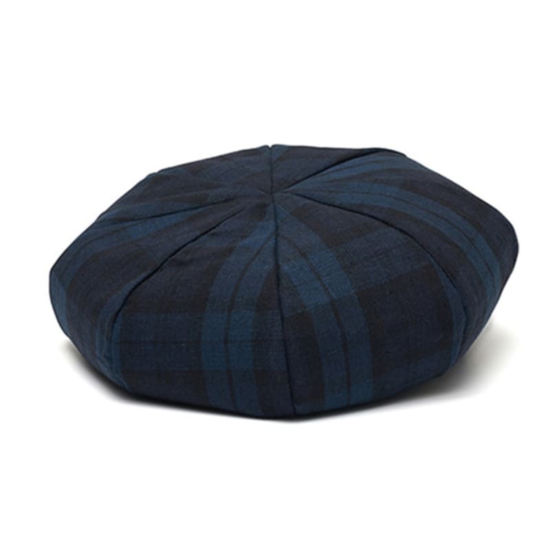 MILLIONAIRE HAT (Plate check) Classic Linen Beret