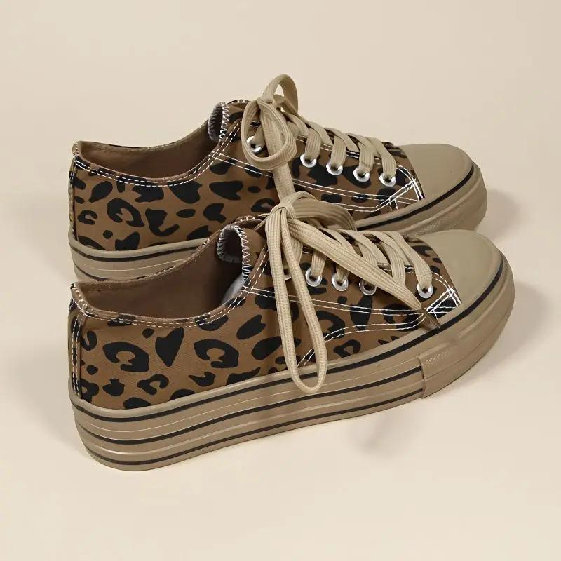Fashion Spring Autumn Ladies Footwear Leopard Print Comfortable and Elegant New In Women's Canvas Shoes H Light Stylish High Quality 39