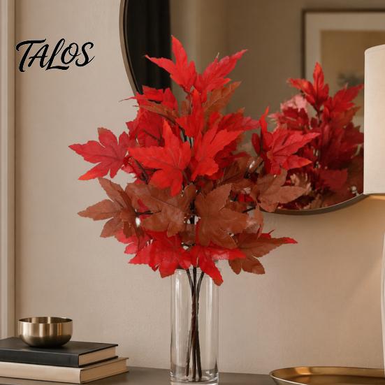 Non Fading Silk Plants Artificial Maple Leaves, Faux Hanging Plant for Home Decor, Realistic Cascading Mother's Day Flower Gifts Leaves Wall