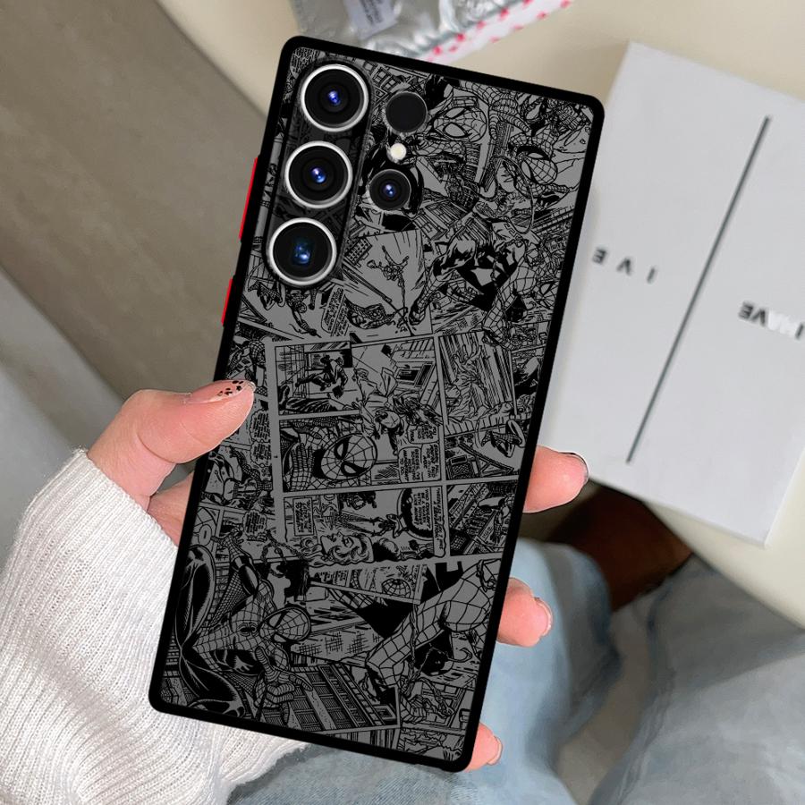 Marvel Spider Man Custodia Cover per Telefono per Samsung Galaxy S26 S23 FE S22 S25 Ultra S24 Plus S20 Note 20 10+ S21