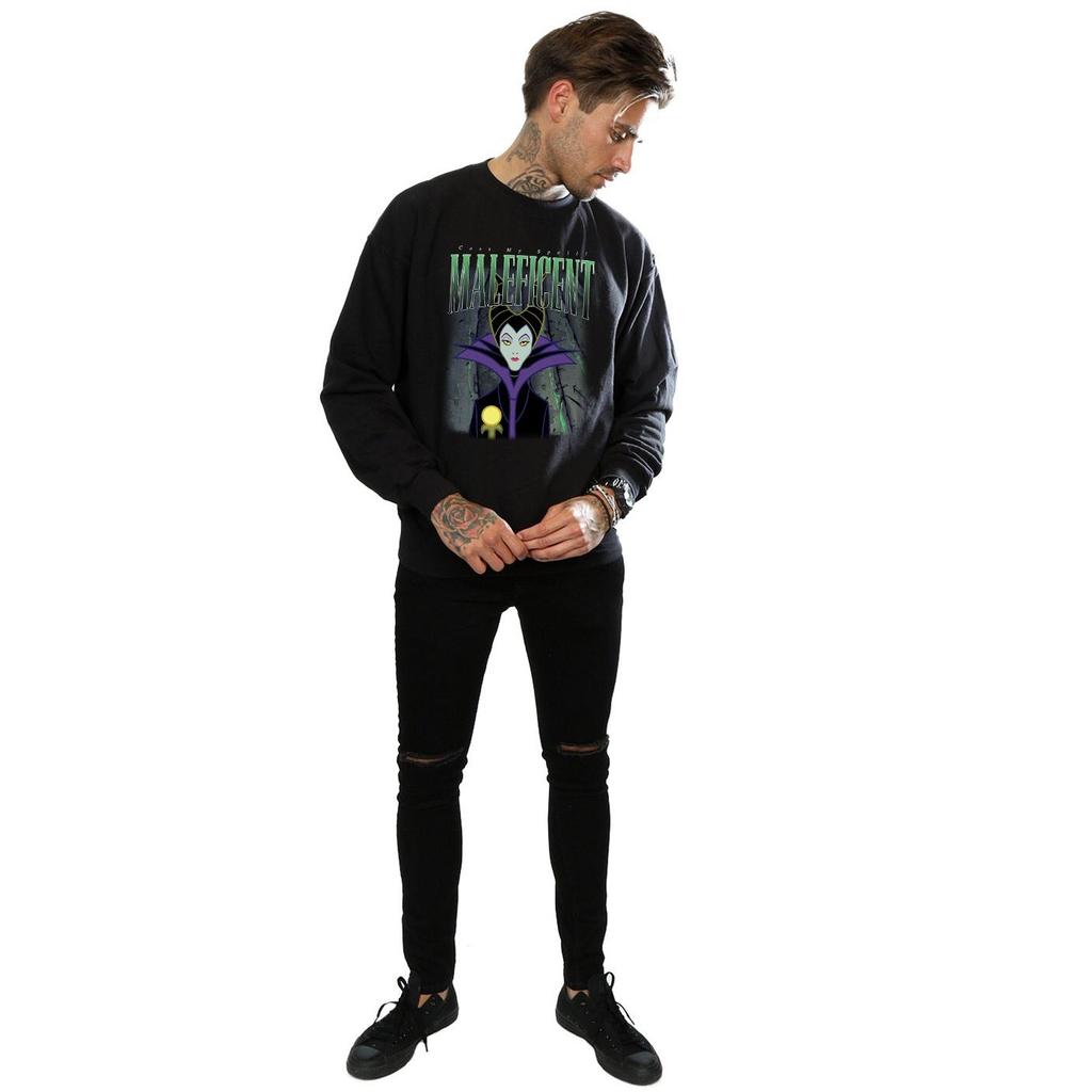 Disney Mens Sleeping Beauty Maleficent Montage Sweatshirt