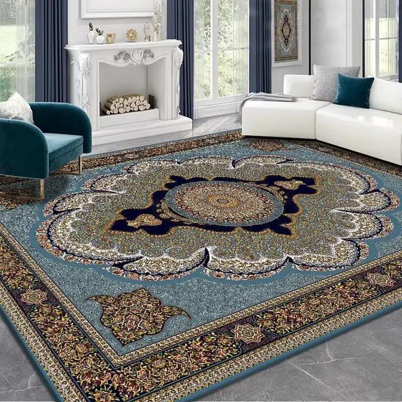 Classic Persian Red Luxury Rug for Living Room Bedroom Premium NonSlip Carpet Elegant Tea Table Kitchen Floor Mat Home Decor