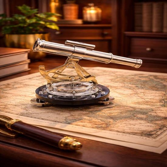 Handcrafted Alidade Compass Unique Collectible Gift for Astronomers