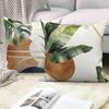 4Pcs/Set Boho Tropical Leaf Throw Pillow Covers, Mid Century Palm Monstera Cushion Cases, Polyester/Linen, Modern Home Decor
