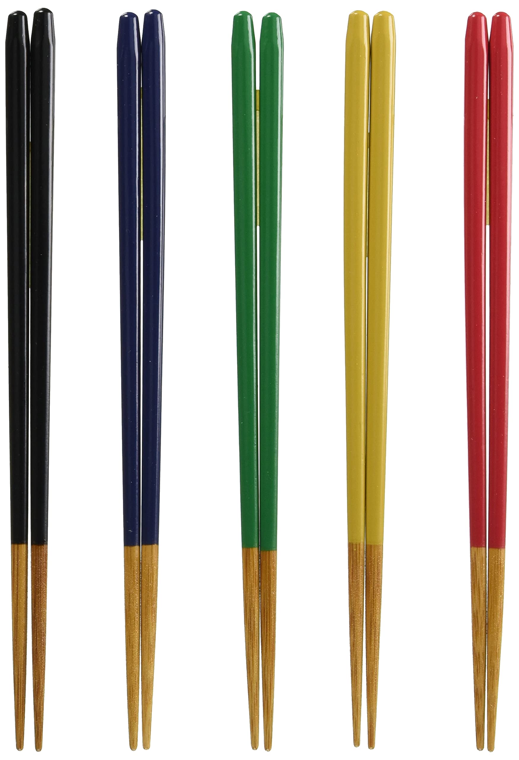 

Ishida for Natural Set of 67336 Japanese-made Chopsticks, Guests, Washable, Colorful, 23cm, Bamboo, 5,