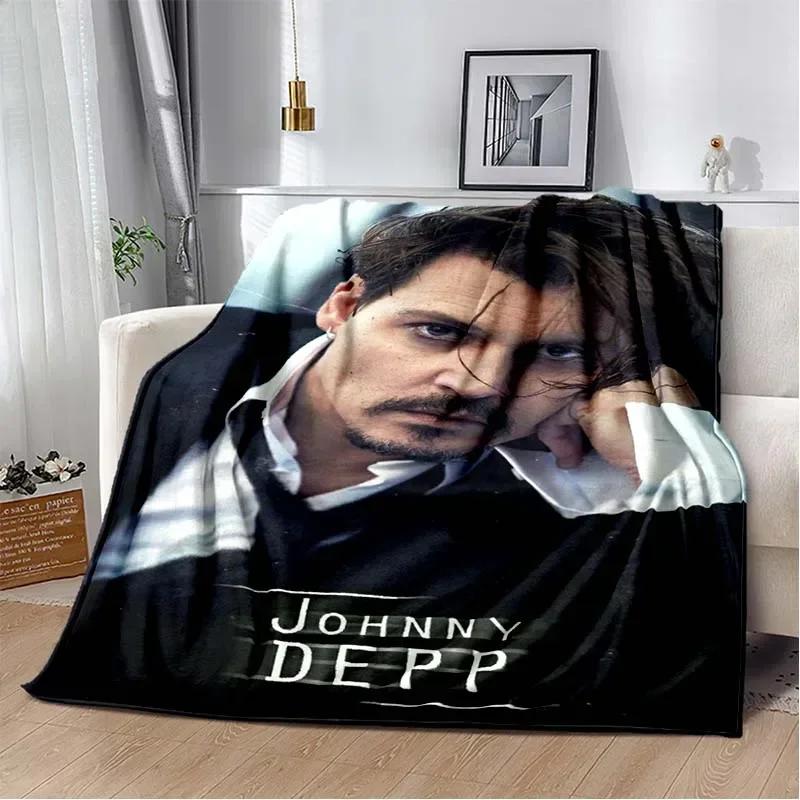 Johnny Depp Pattern Throw Blanket Light Weight Blanket for Living Room Bedroom Kidsroom Warm Blanket Christmas Gift