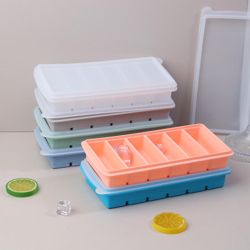 6 Grids Long Ice Cube Tray Mold Kitchen Reusable Silicone Ice Cube Mold Bpa Free Ice Maker Food Grade Silicone Ice Cubes Mould