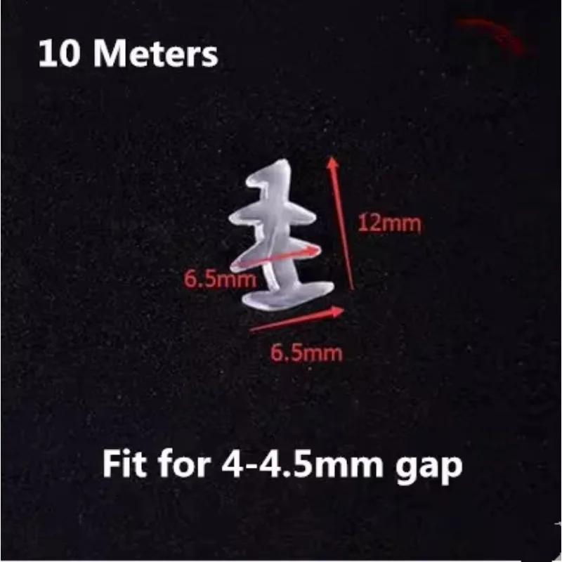 10M doors and windows slot thong Aluminum Alloy fixed glass strip doors and windows three EPDM seal strip Rubber strips