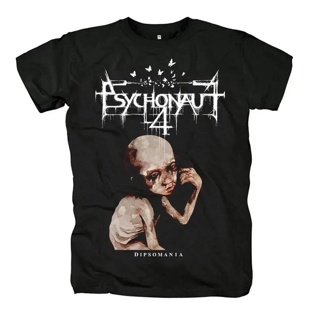 Psychonaut4 Tshirt Black Metal Band T-Shirt Mens Women Pattern Print Cotton T Shirt Harajuku Streetwear Tee Tops Clothing Unisex