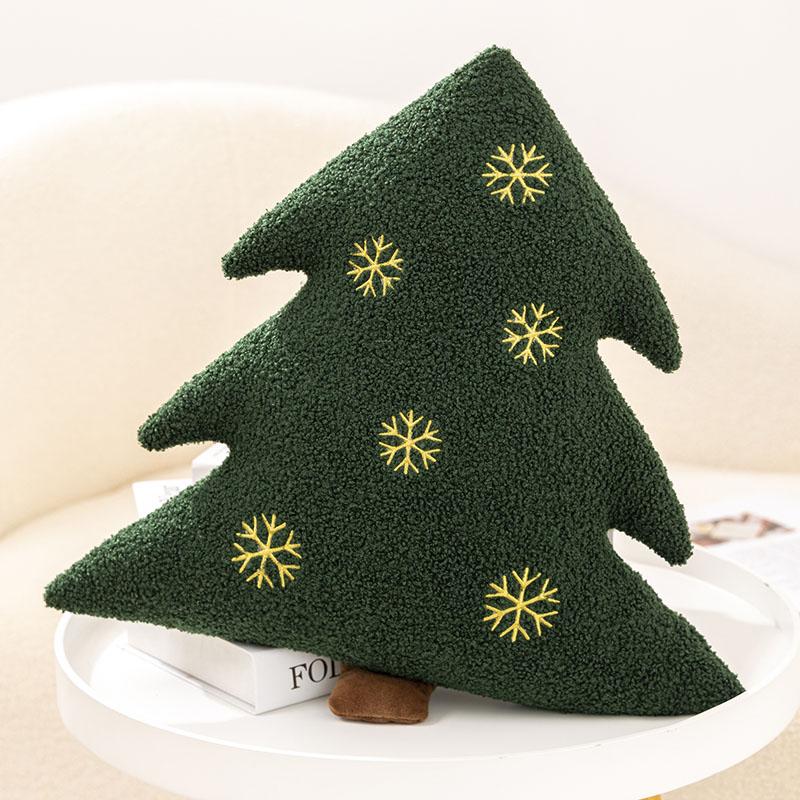 Christmas Throw Pillow  Gingerbread Man Plush Christmas Tree Stuffed Soft Cute Xmas Pillows for Party Cushion Decoration Gift