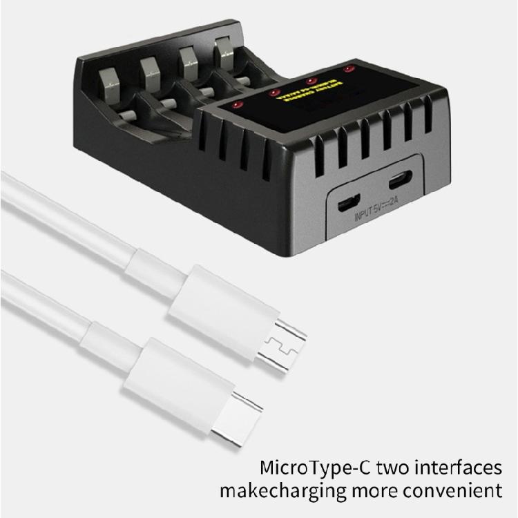 Compactly AA 3A Battery Charger Charging Hubs With USB Port And Individual Slot Charging Capability Auto Stop Function