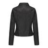 Women Leather Jacket Slim Fit Pu Zipper Outerwear Long Sleeve Lapel Collar for Fall Winter