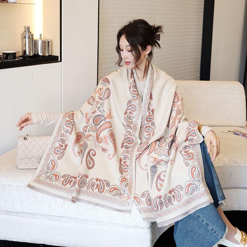 65 * 190 cm Toamnă Și Iarnă Nouă Culoare Solidă Versatil Simplu Imitație Casmir Eșarfă Duble Fețe Eșarfă Călduță Atmosferă Şal