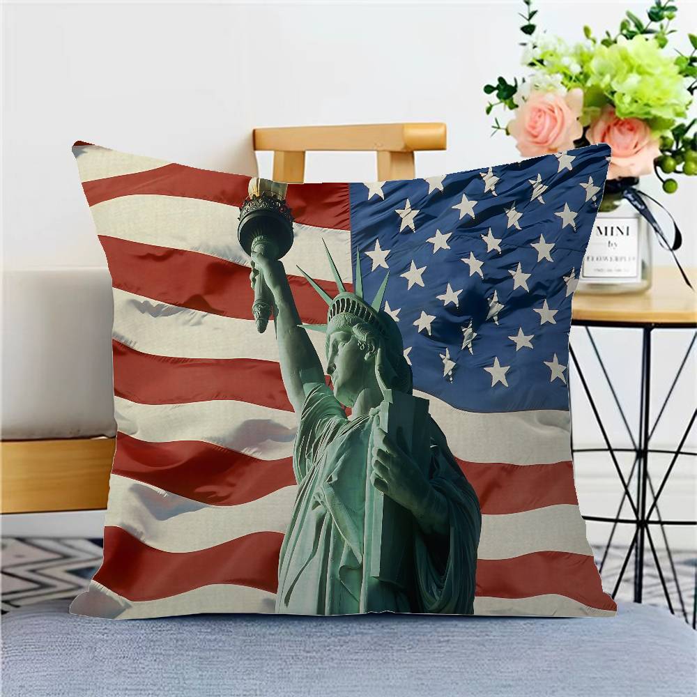 American Flag USA Maple Design Cushion Cover Happy Autumn Harvest decor Holiday Decorati Pillow Cover