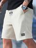 Men's Textured Casual Shorts with Drawstring Waist, Lightweight Polyester Fabric, Pockets for Casual Wear, Beach or Outdoor Activities