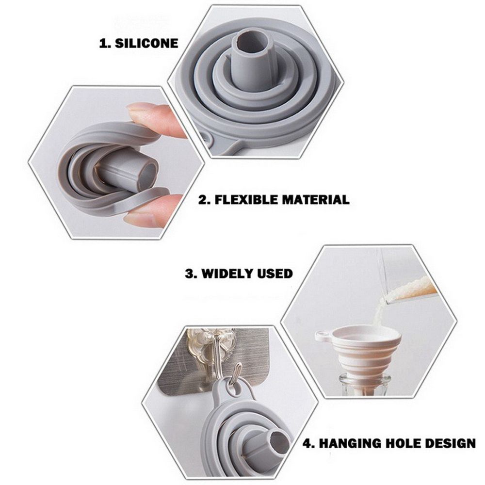 Retractable Collapsible Household Utensils Kitchen Gadgets Liquid Dispensing Funnel Funnel