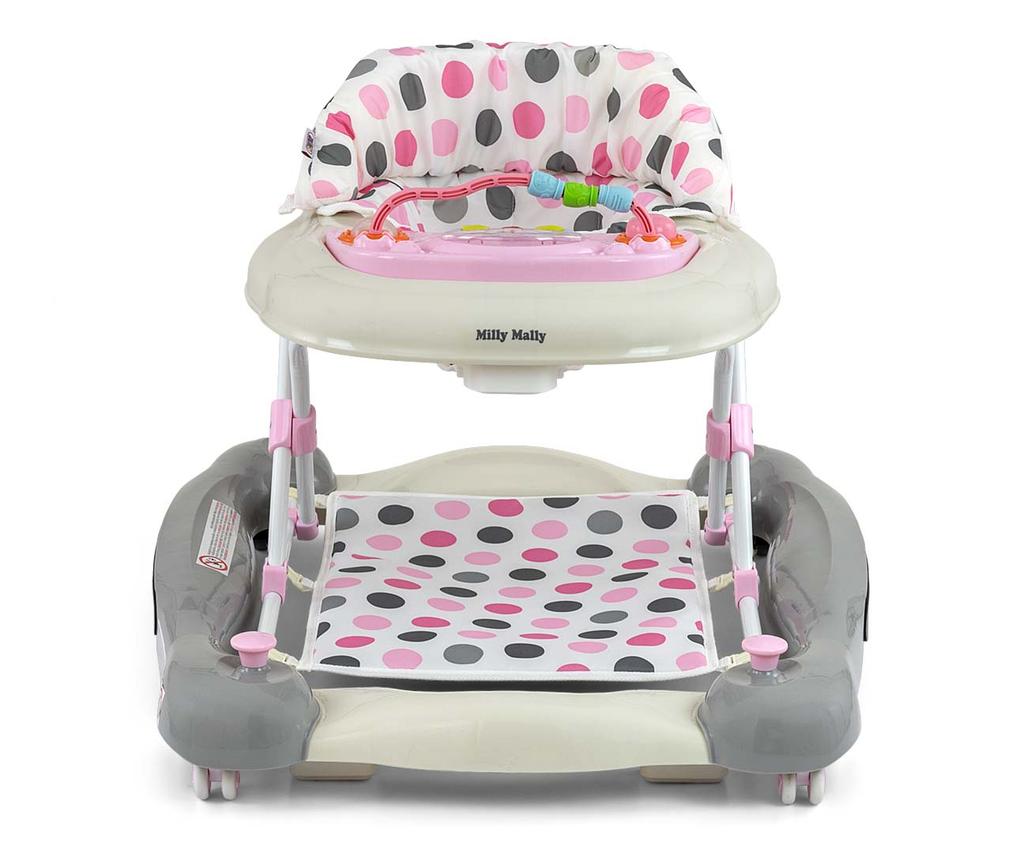 MILLY MALLY 5701 Patrol Plus Pastel Dots Baby Walker