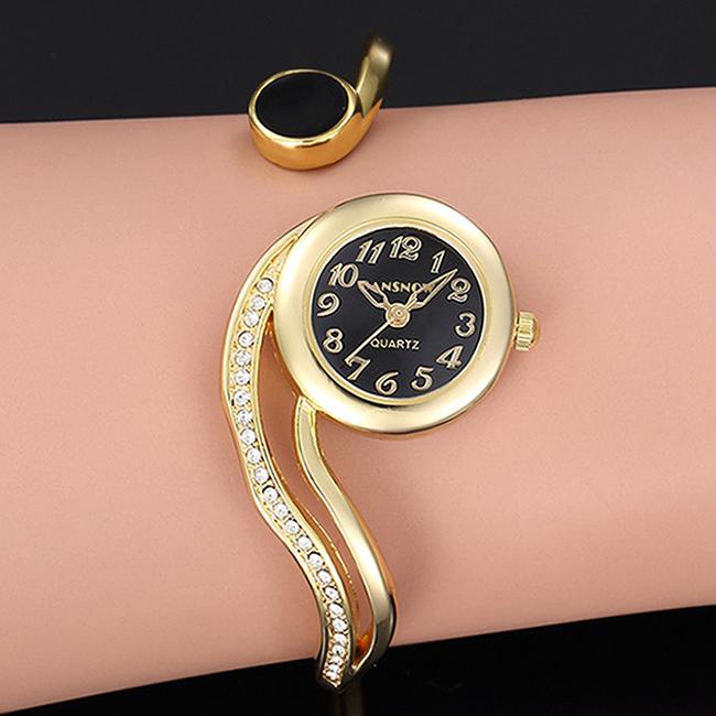 Relogio Feminino Fashion Rose Gold Women's Bangle Bracelet Watches Luxury Stainless Steel Rhinestone Ladies Jewelry Watch Clock
