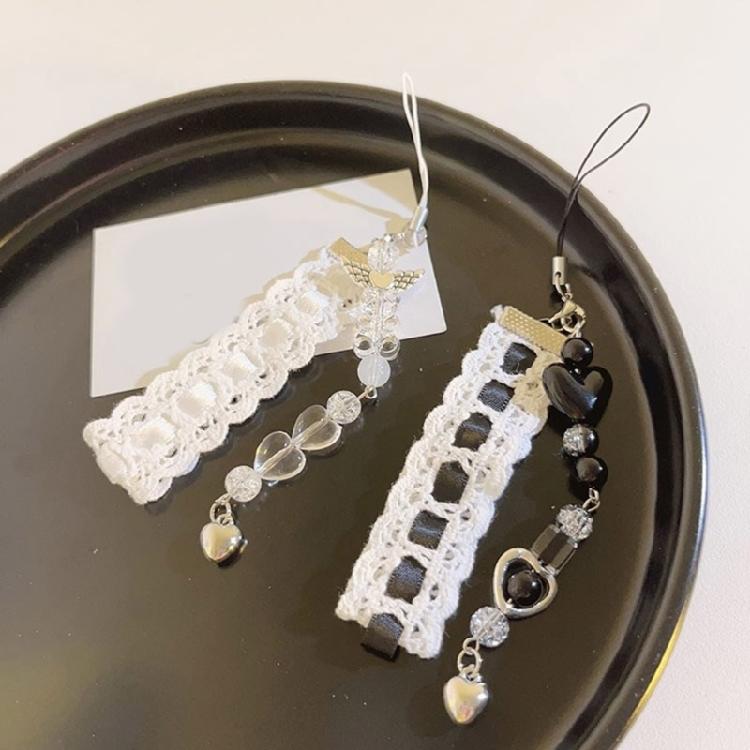 Handcrafted Phone Pendants Sweet Phone Charm Stylish Beads Phone Chain for Phone