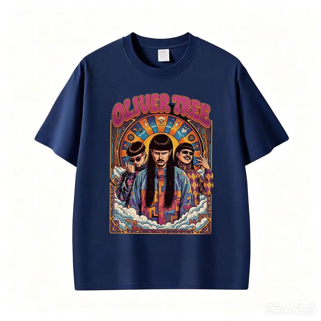 Oliver Tree Psychedelische Musik Fan Geschenk Merch T-Shirt Unisex Unisex Harajuku High Street Gothic T-Shirts 100% Baumwolle Oversized T-Shirt