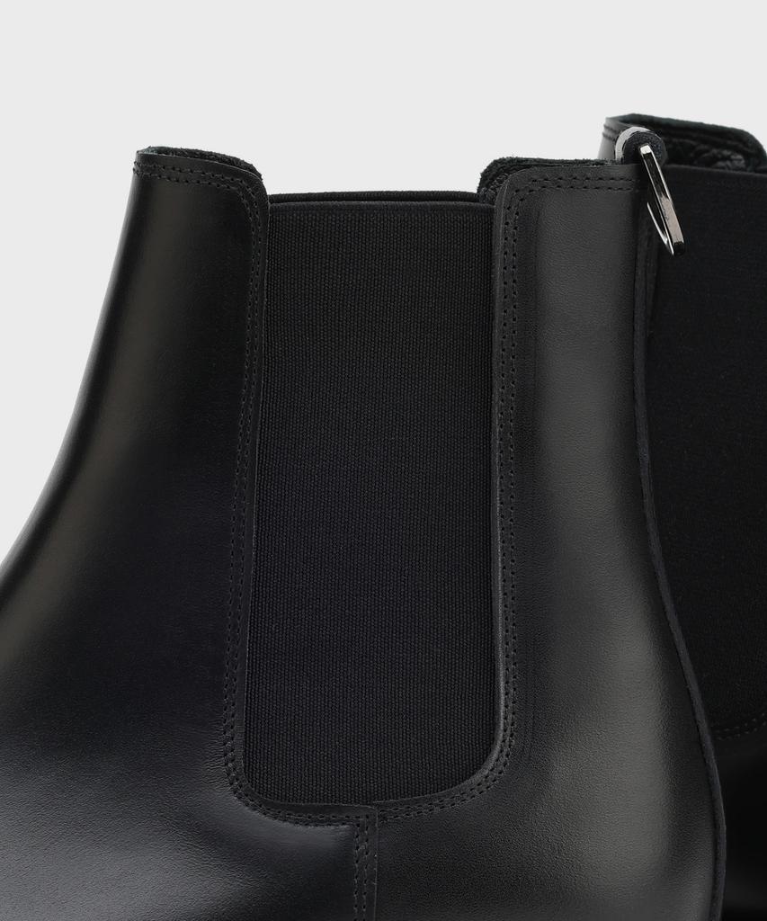 Firenze Atelier [Vibram] Minimal Semi-Square Line Chelsea Boots 7430 [Fg Black]