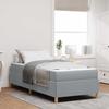 Bed Frame with Mattress Light Grey 90 x 190 cm Fabric