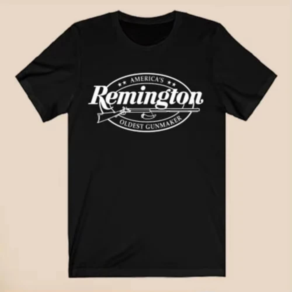 2025 Remington Firearms Men &apos Black T-shirt High-quality Luxury Brand Popular Style Ins Y2k