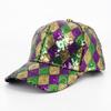 Pailletten Baseballkappe Glitzer Spaßhut für Mardi Gras Partys und Festivals Pride Accessoires Kostüm Trucker-Kappe Rap Cap für Herren