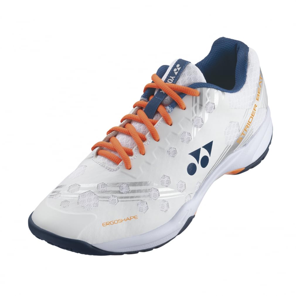 

Yonex Power Cushion Strider Beat Badminton Shoes, White/Orange (386), Size 23.0 cm