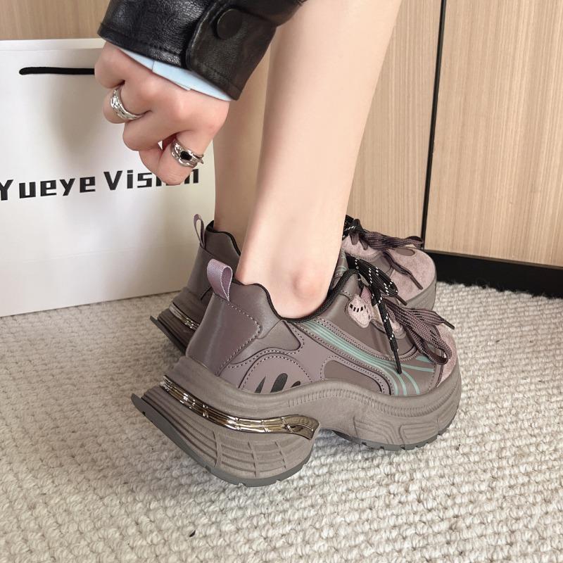 Fashion 2025 Hot Sale Mesh Women's Vulcanize Shoes Outdoor Mixed Colors Platform Lace Up Women Sneakers Versatile Ladies Casual Shoes