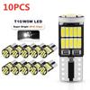 10-30PCS W5W T10 Led Bulbs Canbus 4014 SMD 6000K 168 194 Led 5w5 Car Interior Dome Reading License Plate Signal LightLamp Bulbs 7