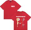 Trendige Grafik Radiohead The Bends Beidseitiger Druck Kurzarm T-Shirt Herren Damen Gothic T-Shirt Oversized Baumwolle Lässige T-Shirts