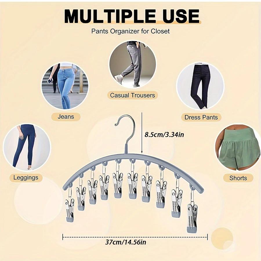 10 Clip Curved Sock Rack for Drying Socks,clothes Hanger for Hanging Clothes,clip for Drying Children's Baby Underwear,sock Rack