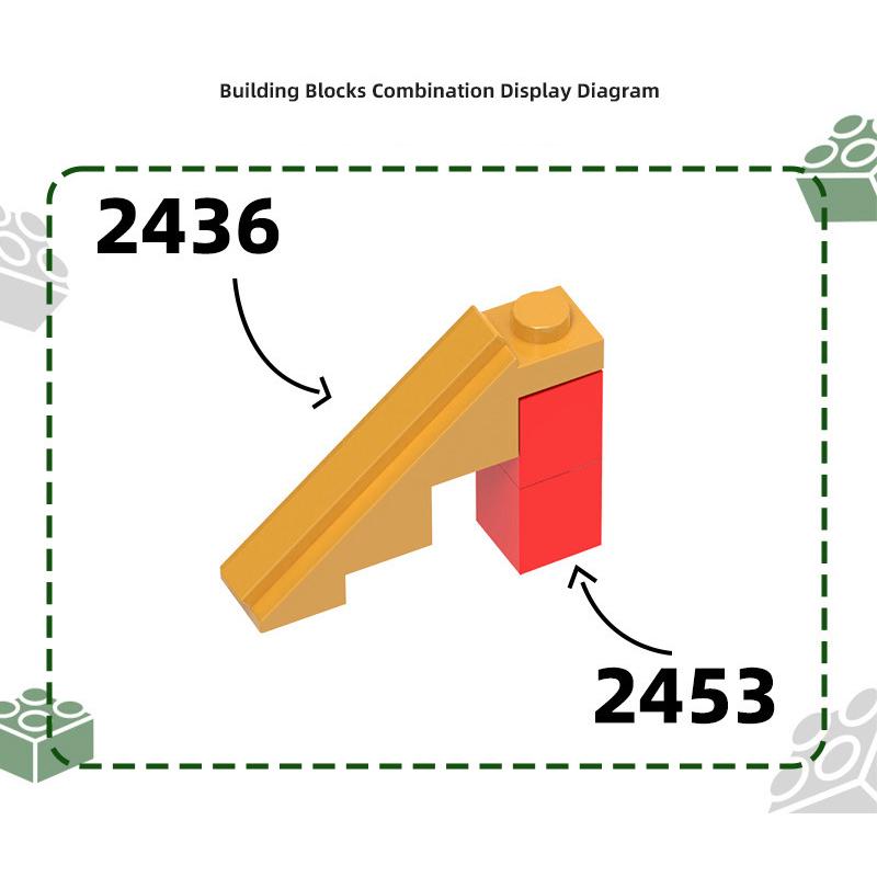 MOC 10PCS 70681W House Castle Ridge Building Blocks Kit 73682W High-Tech Roof Assemble Bricks Particle Idea Toys Children Gifts