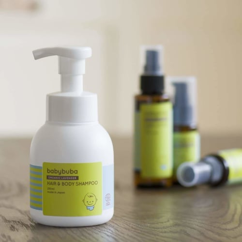 Babybuba Organic Baby Skincare [Shampoo & Lotion] Moisturizing Baby Skincare for the Whole Body, Relaxing, Made In Japan (Suitable for Newborns and Up