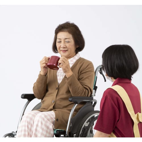 Lcup2 (Lcup Two) Made in Japan, Easy to Drink, Spill-Free L Cup, Red, 11.4 x 12.1 cm