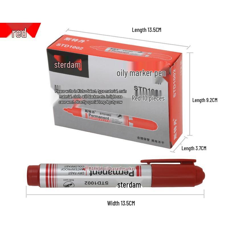 Black Broad Tip Waterproof Oil-Based Marker for Logistics