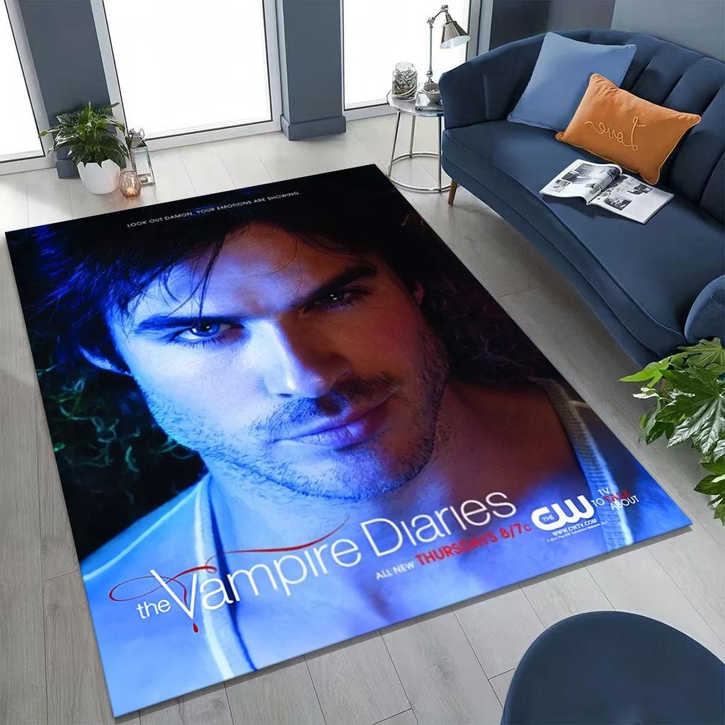 Dywan Damon Salvatore z Pamiętników Wampirów do Sypialni Salonu Sofy Domu Mata Dekoracyjna Pod Drzwi, Duża Antypoślizgowa Mata Podłogowa dla Dzieci do Zabawy