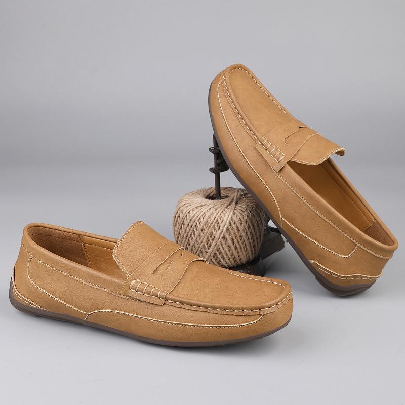 

Fashion Fashion Men Business Office Casual Shoes Leather Mens Slip-on Light Comfortable Driving Loafers Shoes Party Wedding Flats Shoes 38