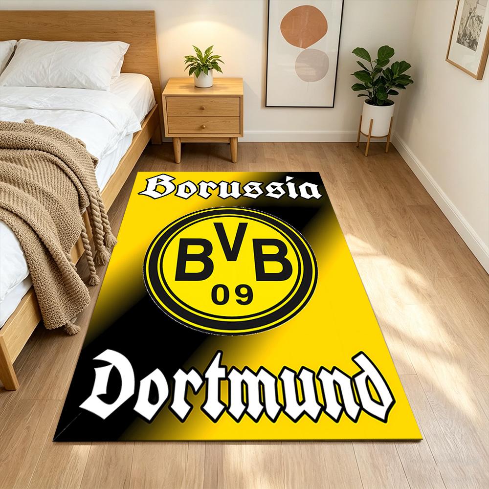 Borussia Dortmund Passion Anti-slip Rug Soft Plush Non-slip Bottom Pet-friendly Living Room Retro American Style Birthday Gift for Family