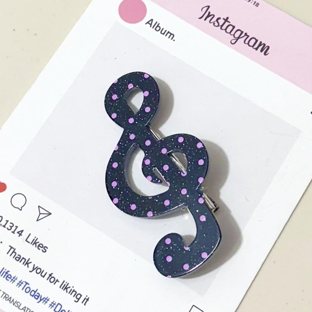 Anti Slip Music Note Hairpin Polka Dot Side Hair Clip Musical Note Hair Clip Creative Gift