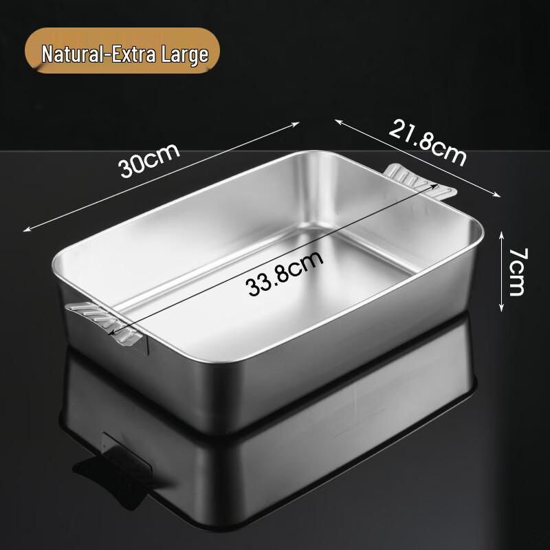 Stainless Steel Double-Handle Serving Tray