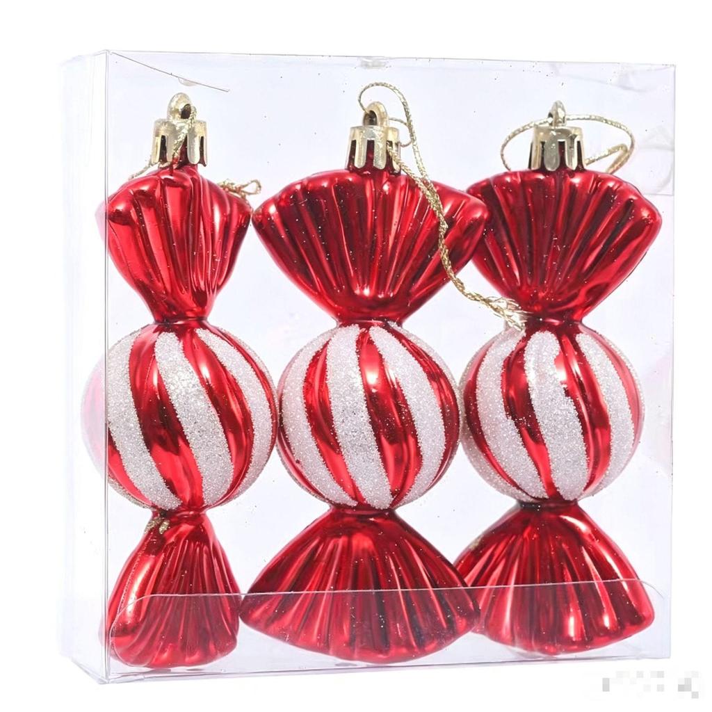 Electroplated Plastic Christmas Tree Candy Ornaments