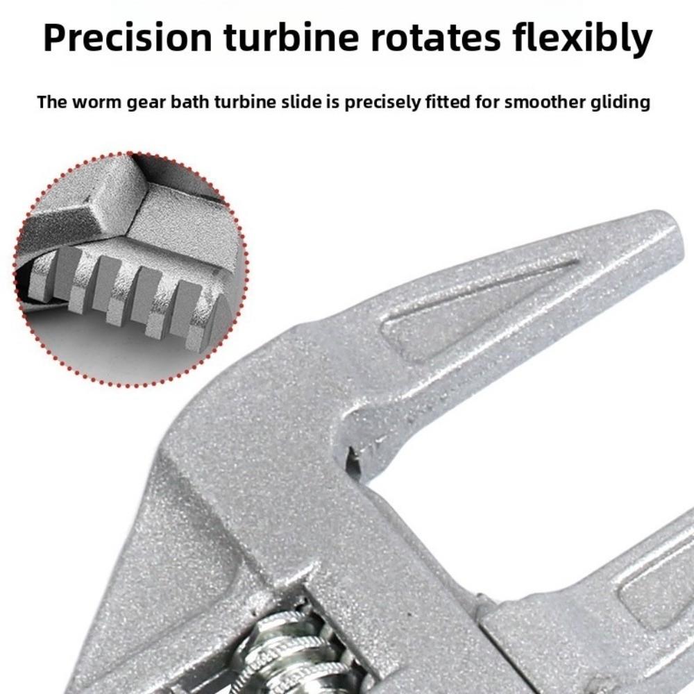 Aluminum Alloy Bathroom Wrench Adjustable Jaw Nut Removal Tool Universal Spanner  Plumbing Repair
