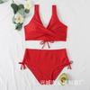 Swimsuit Solid Color Split Swimsuit Bikini Set Underwear Two-piece Set