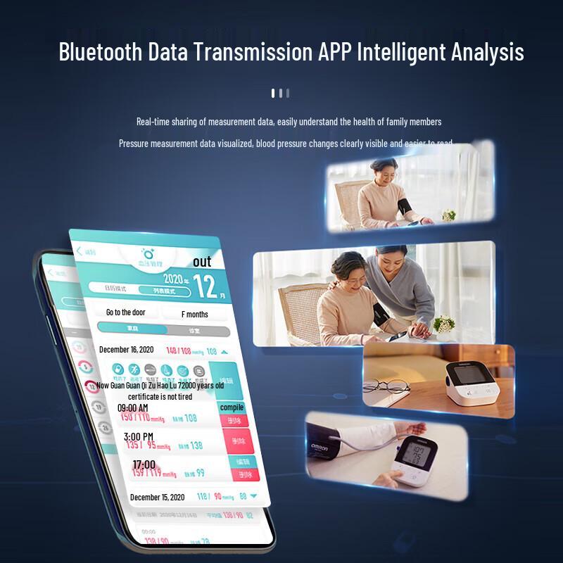 Omron Smart Bluetooth Upper Arm Electronic Blood Pressure Monitor