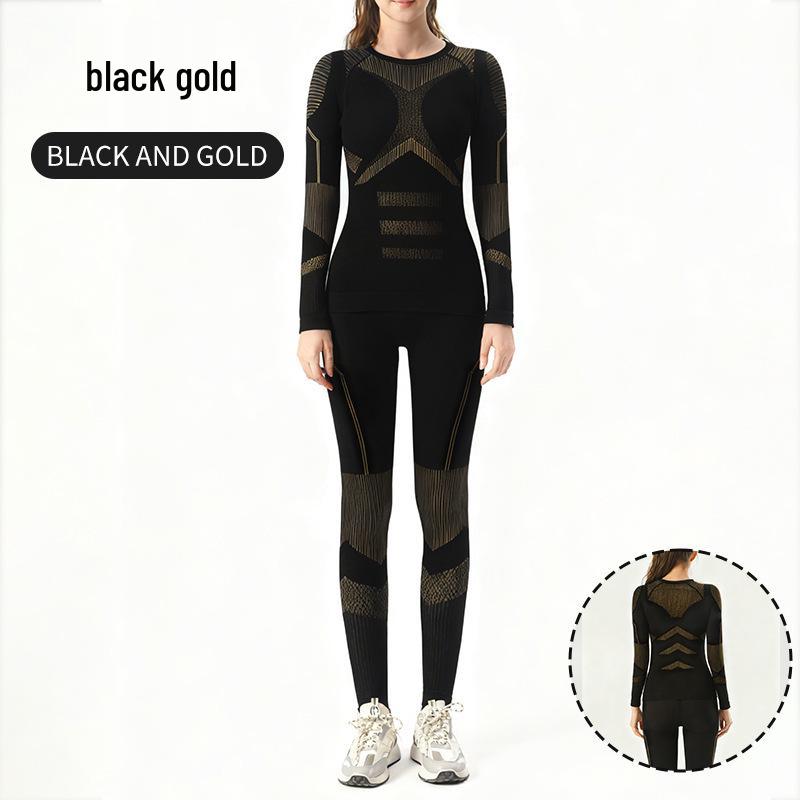 

Жіночий лижний швидковисихаючий компресійний комплект: Теплий, Вологовідвідний, Дихаючий для Занять Спортом на Відкритому Повітрі Small/Medium