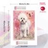 Pink Bichon Frise Pattern  3pcs 100% Round Full Drill 5D DIY Diamond Painting Embroidery Cross Stitch Rhinestone Décor