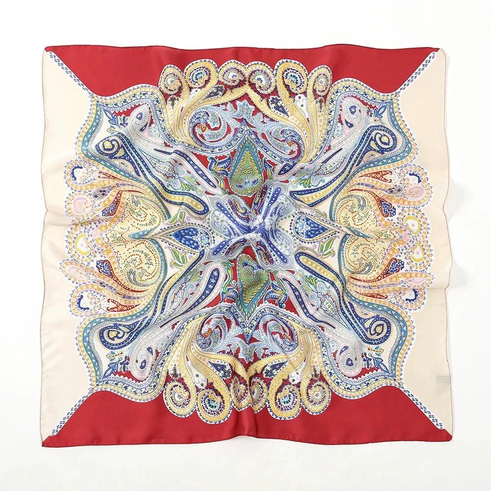 70cm Hair Print Silk Feeling Scarf For Women Fashion NeckTie Hand Bag Foulard Wrist Kerchief Shawl Wraps Hajib Lady